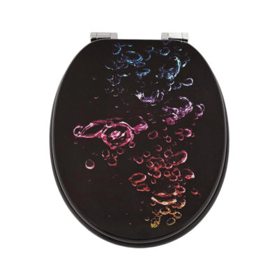 Rts Bubbles Mdf Soft Close Toilet Seat from B&Q