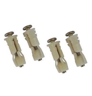 RTS Top Fix Toilet Seat Grommet SetUniversal Fixing Kit2 Pack White Nylon from B&Q
