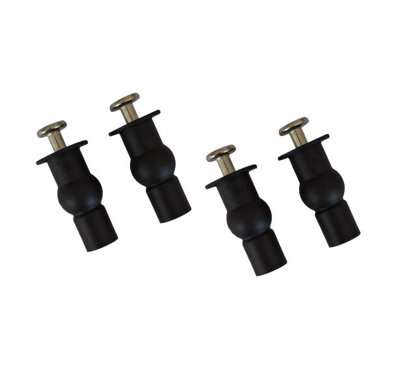 RTS Top Fix Toilet Seat Grommet SetUniversal Fixing Kit2 Pack Black Rubber from B&Q