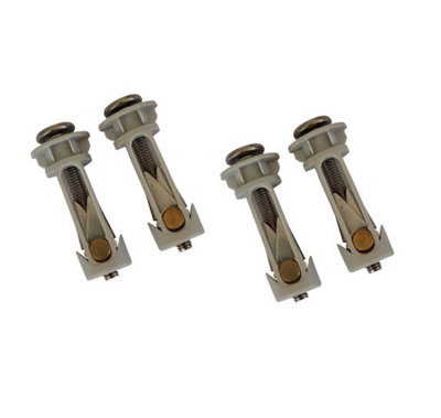 RTS Top Fix Toilet Seat Grommet SetUniversal Fixing Kit2 Pack Secure Fit from B&Q