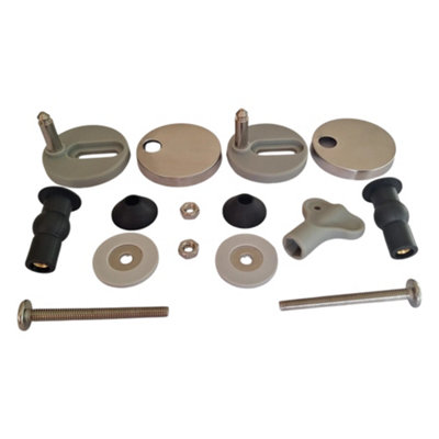 RTS Toilet Seat HingesToilet Seat Fixing Kit8mm Black from B&Q