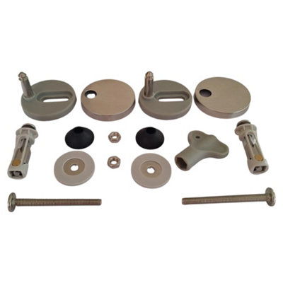 RTS Toilet Seat HingesToilet Seat Fixing Kit8mm Secure Fit from B&Q