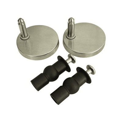 RTS Top Fix Toilet Seat HingesToilet Seat Fixing Kit8mm Black from B&Q