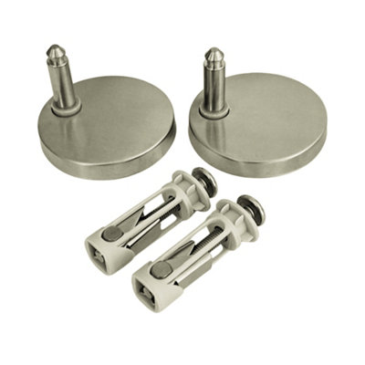 RTS Top Fix Toilet Seat HingesToilet Seat Fixing Kit8mm Secure Fit from B&Q