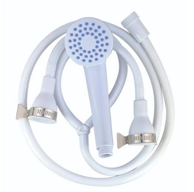  - Double Tap Bath Sink Shower Head Hose Spray Hairdresser Pet Push On Mixer