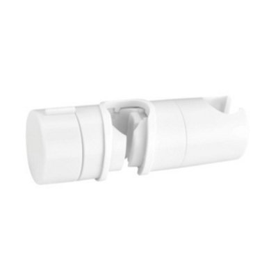 Slider Shower Head Holder Riser Rail BracketAdjustable 19-25mm White from B&Q