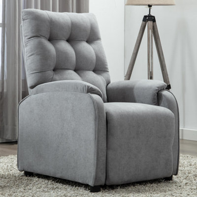More4homes Charlbury Fabric Recliner Armchair Sofa Fireside Chair Reclining Cinema (Grey) Grey