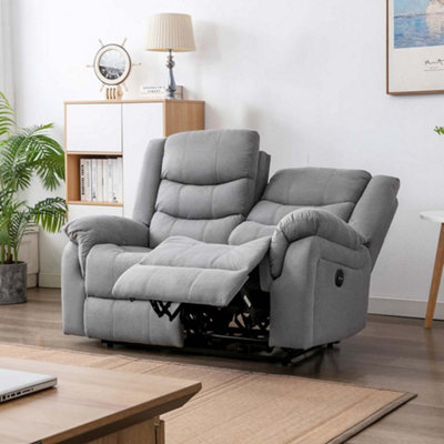 B&Q -  Seattle Electric Fabric Recliner 2 Seater Sofa