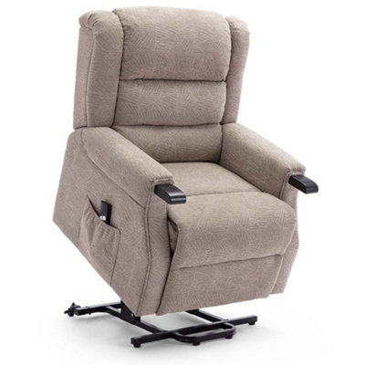 More4Homes Ashfield Electric Fabric Single Motor Riser Rise Recliner Lift Mobility Tilt Chair Mocha from B&Q
