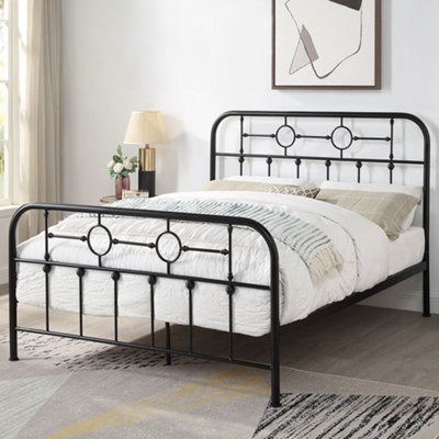 SlumberWorx Ware Victorian Industrial Design Black Metal Bed FrameDouble / King from B&Q