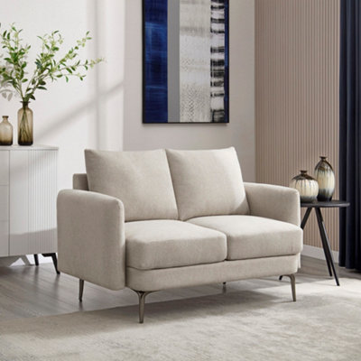 More4Homes Sofia 2 Seater Fabric Sofa Beige from B&Q