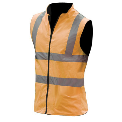 B&Q Yoko Mens Workwear Hi-Vis Reversible Fleece Vest / Jacket