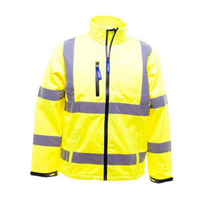 Yoko Mens Hi-Vis Sofshell Jacket from B&Q