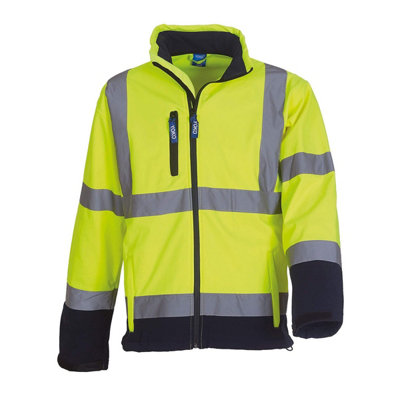 Yoko Mens Hi-Vis Sofshell Jacket from B&Q