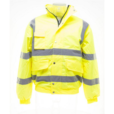 B&Q Yoko Mens Hi-Vis Bomber Jacket Quality Product Orange/Black