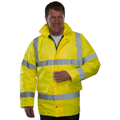 B&Q Yoko Mens Hi-Vis Road Safety Jacket Orange