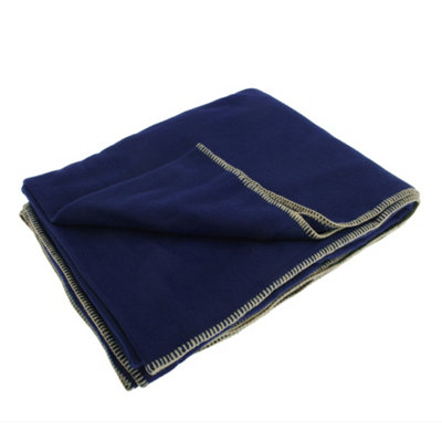  - Result Plain Warm Outdoor Fleece Blanket (330Gsm) Marine (One Size)