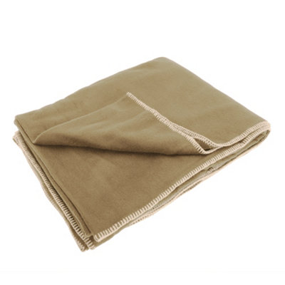  - Result Plain Warm Outdoor Fleece Blanket (330Gsm) Natural (One Size)