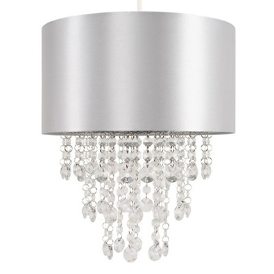 Valuelights Jesmond Grey Ceiling Shade And Bulb (D)32Cm from B&Q