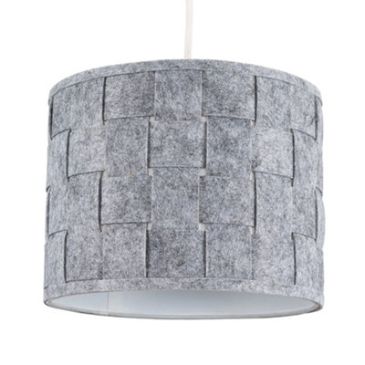 Valuelights Monza Grey Ceiling Shade And Bulb (D)26Cm from B&Q