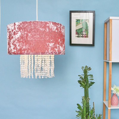 Valuelights Boland Pink Ceiling Droplets Shade And Bulb (D)35Cm from B&Q