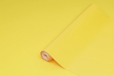 D- C Fix Glossy Lemon Yellow Self Adhesive Sticky Back Plastic Vinyl Fablon 2M X 45Cm from B&Q
