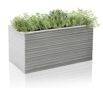 Primrose 50Cm Terracotta Fibrecotta Berniss Trough Planter from B&Q