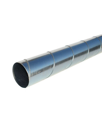 i-sells Galvanised Spiral Duct1 Metre Length100mm from B&Q