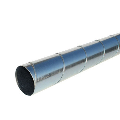 i-sells Galvanised Spiral Duct1 Metre Length125mm from B&Q