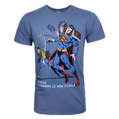 Vanilla Underground Junk Food Clothing Mens Blue Superman Short Sleeved T-Shirt (Small) from B&Q