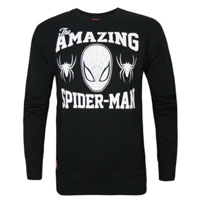 Vanilla Underground Marvel Mens Black Spider-Man Sweatshirt (X-Large) from B&Q