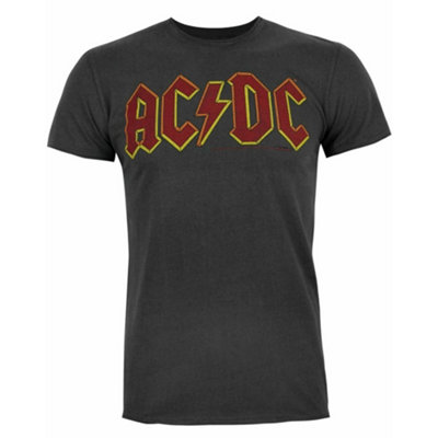 Vanilla Underground Amplified Clothing Mens Grey Ac/dc Logo Short Sleeved T-Shirt (Small) from B&Q