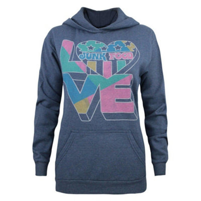Vanilla Underground Junk Food Clothing Womens Blue Junk Food Logo Hoodie (Small) from B&Q