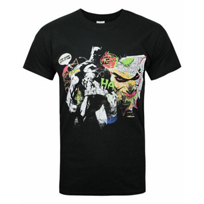 Vanilla Underground Dc Comics Mens Black The Joker Short Sleeved T-Shirt (Small) from B&Q