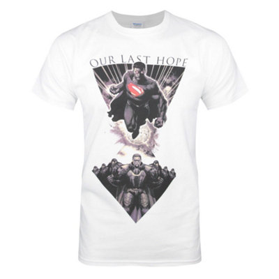 B&Q -  Dc Comics Mens White Superman Short Sleeved T-Shirt (Large)