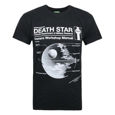 Vanilla Underground Star Wars Mens Black Death Star Print Short Sleeved T-Shirt (Small) from B&Q