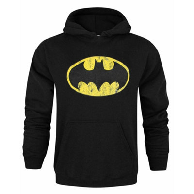 Vanilla Underground Dc Comics Mens Black Batman Logo Hoodie (Small) from B&Q