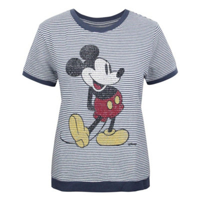 Vanilla Underground Junk Food Clothing Womens Blue Mickey Mouse Jumper (Small) from B&Q