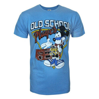 Vanilla Underground Junk Food Clothing Mens Blue Mickey Mouse Short Sleeved T-Shirt (Small) from B&Q