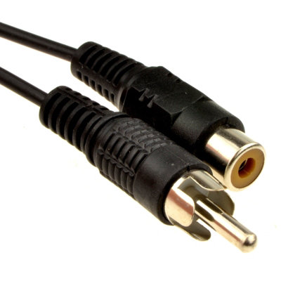 B&Q -  Phono Red White Yellow Extension Lead For Rca Audio Video Cables 10M