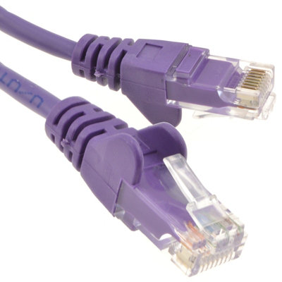 B&Q -  Violet Network Ethernet Rj45 Cat5E-Cca Utp Patch 26Awg Cable 1M