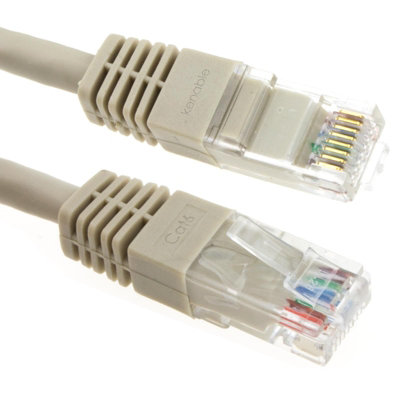 B&Q -  Ethernet Network Cable Cat6 Gigabit Rj45 Copper Internet Patch Lead Grey 4M