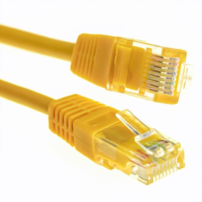 B&Q -  Yellow Network Ethernet Rj45 Cat-5E Utp Patch Lan Copper Cable Lead 5M