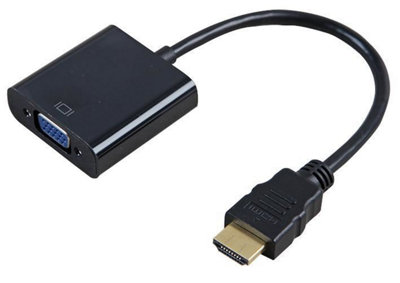 Pro Signal - Hdmi Male To Vga Female Adaptor Lead With Audio & Usb Power