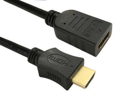 ProSignal Pro Signal High Speed 4K Uhd Hdmi Lead With EthernetMale To Female0.5M Black from B&Q