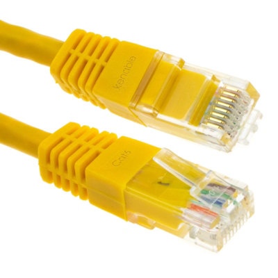 B&Q -  Ethernet Network Cable Cat6 Gigabit Rj45 Copper Internet Patch Lead Yellow 20M
