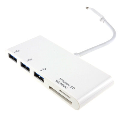 Kenable Usb 3.1 Type C To 3 X Usb 3 Sockets & Sd Micro Sd Card Reader from B&Q