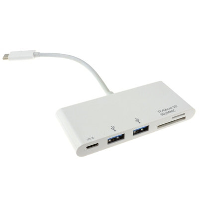 Kenable Usb 3.1 Type C To 2 X Usb 3 Sockets & Sd Micro Sd Card Reader With Pd from B&Q