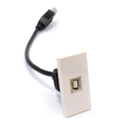 Kenable Ready Made Faceplate Module Usb 2.0 Printer Type B Panel Mount Stub 20Cm from B&Q