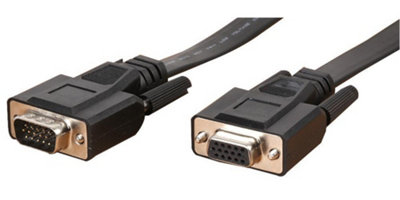 B&Q -  Pro SignalFlat Vga Male To Female Extension Lead3M Black